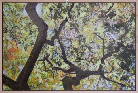 Windform by Connor McManus | Giclee and Acrylic on birch panel, in maple floater frame Windform